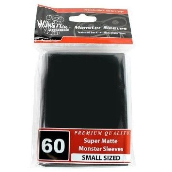 Monster Small Deck Protector Sleeves: Flat Matte - Black (60) 3 Monster Small Deck Protector Sleeves: Flat Matte - Black (60)