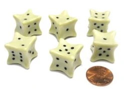 18mm D6 Bone Dice (25)