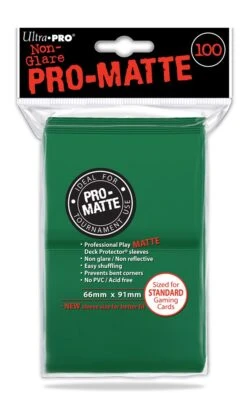 Pro-Matte Green Deck Protector Sleeves Pack (100)