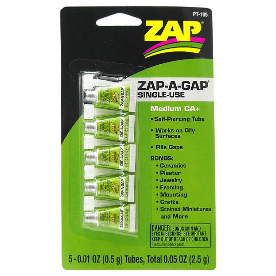 Zap A Gap Single Use Ca+ (5 0.01 Oz. Tubes) 3 Zap A Gap Single Use Ca+ (5 0.01 Oz. Tubes)