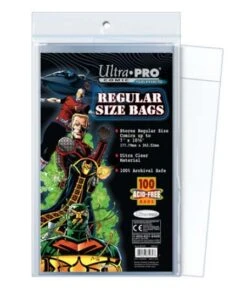 Regular Size 7-1/8 By 10-3/8 Comic Bags (100)