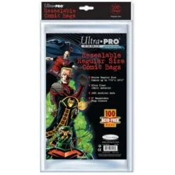 Regular Size 7-1/8 By 10-3/8 Resealable Comic Bags (100)
