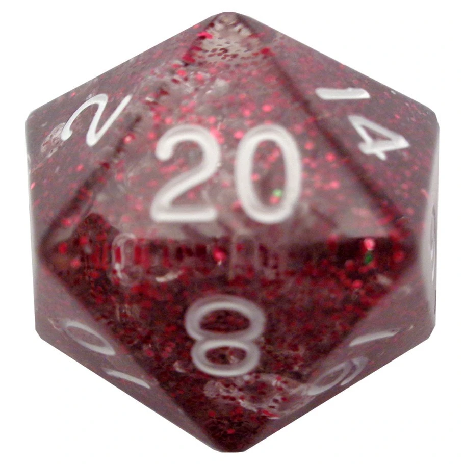 Mega D20: 35mm Ethereal Purple With White Numbers 3 Mega D20: 35mm Ethereal Purple With White Numbers