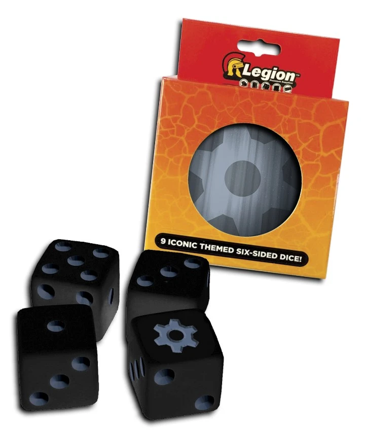 Iconic Dice D6 Tin: Gear (9) 3 Iconic Dice D6 Tin: Gear (9)