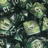 Polyhedral Dice: Emerald Dragon Shimmer With White (15) -Atomicempire Outlet 022124947019 big