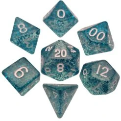 Ethereal: 10mm Poly Set - Light Blue With White (7)