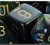 12mm D6 Scarab: Jade With Gold (36)