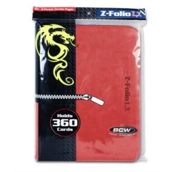 Zipper Folio LX Nine Pocket Album - Red