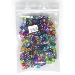 Transparent Dice: 5mm D6 Assortment In Bag (250)