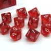 Translucent: Revised Poly D10 Red/White (10) -Atomicempire Outlet 025134724260 big
