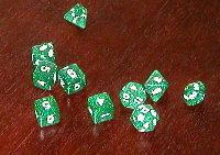 Glitter Poly Set: Green With White (7) 3 Glitter Poly Set: Green With White (7)