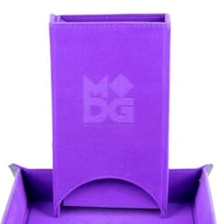 Fold Up Velvet Dice Tower: Purple
