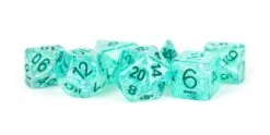 Resin Flash Dice 16mm Poly Set: Teal (7)