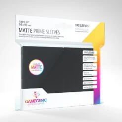 Matte Prime Sleeves: Standard 66mm X 91mm - Black (100)