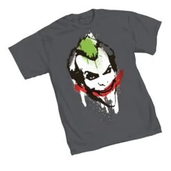 Batman:Joker Graffiti Gray T-Shirt