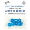 Mini Polyhedral Dice Set - Transparent Blue With White (7) -Atomicempire Outlet 028226282870 big