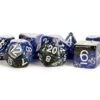 16mm Eternal Resin Polyhedral Dice Set: Blue/Black (7)
