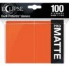 Eclipse Matte Standard Sleeves - Pumpkin Orange (100) -Atomicempire Outlet 029201451435 big