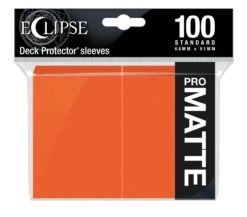 Eclipse Matte Standard Sleeves - Pumpkin Orange (100)