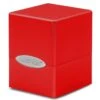 Satin Cube Deck Box - Apple Red