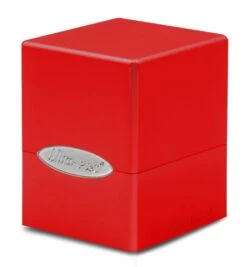 Satin Cube Deck Box - Apple Red