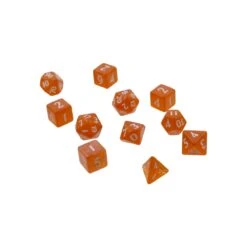 Eclipse Poly Dice Set - Pumpkin Orange (11)