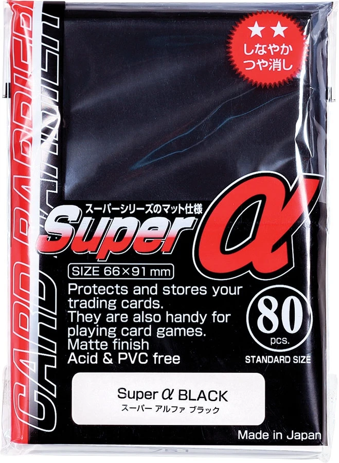 Full Size Super Alpha Black Sleeves (80) 3 Full Size Super Alpha Black Sleeves (80)