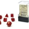 Glitter: Mini Polyhedral 7-Die Set - Ruby With Gold -Atomicempire Outlet 030550933122 big