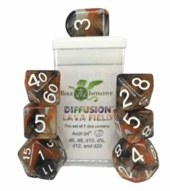 Polyhedral Dice: Diffusion Lava Field (7)