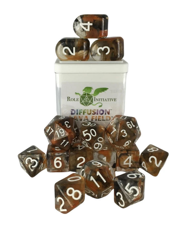 Polyhedral Dice: Diffusion Lava Field (15) 3 Polyhedral Dice: Diffusion Lava Field (15)