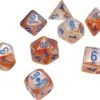 Lab Dice 5 Borealis: Poly Rose Gold With Light Blue Luminary (8) -Atomicempire Outlet 030683363235 big