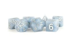 16mm Sharp Edge Silicone Rubber Poly Dice Set: Glacier Debris (7)