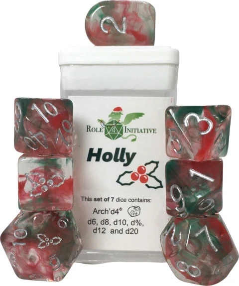Polyhedral Dice: Diffusion Holly Dice (7) 3 Polyhedral Dice: Diffusion Holly Dice (7)