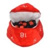 Dungeons And Dragons RPG: Red And White D20 Plush Dice Bag -Atomicempire Outlet 031035004606 big