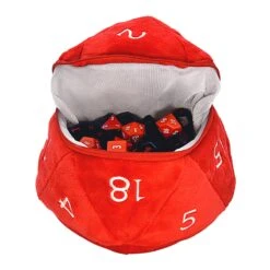 Dungeons And Dragons RPG: Red And White D20 Plush Dice Bag