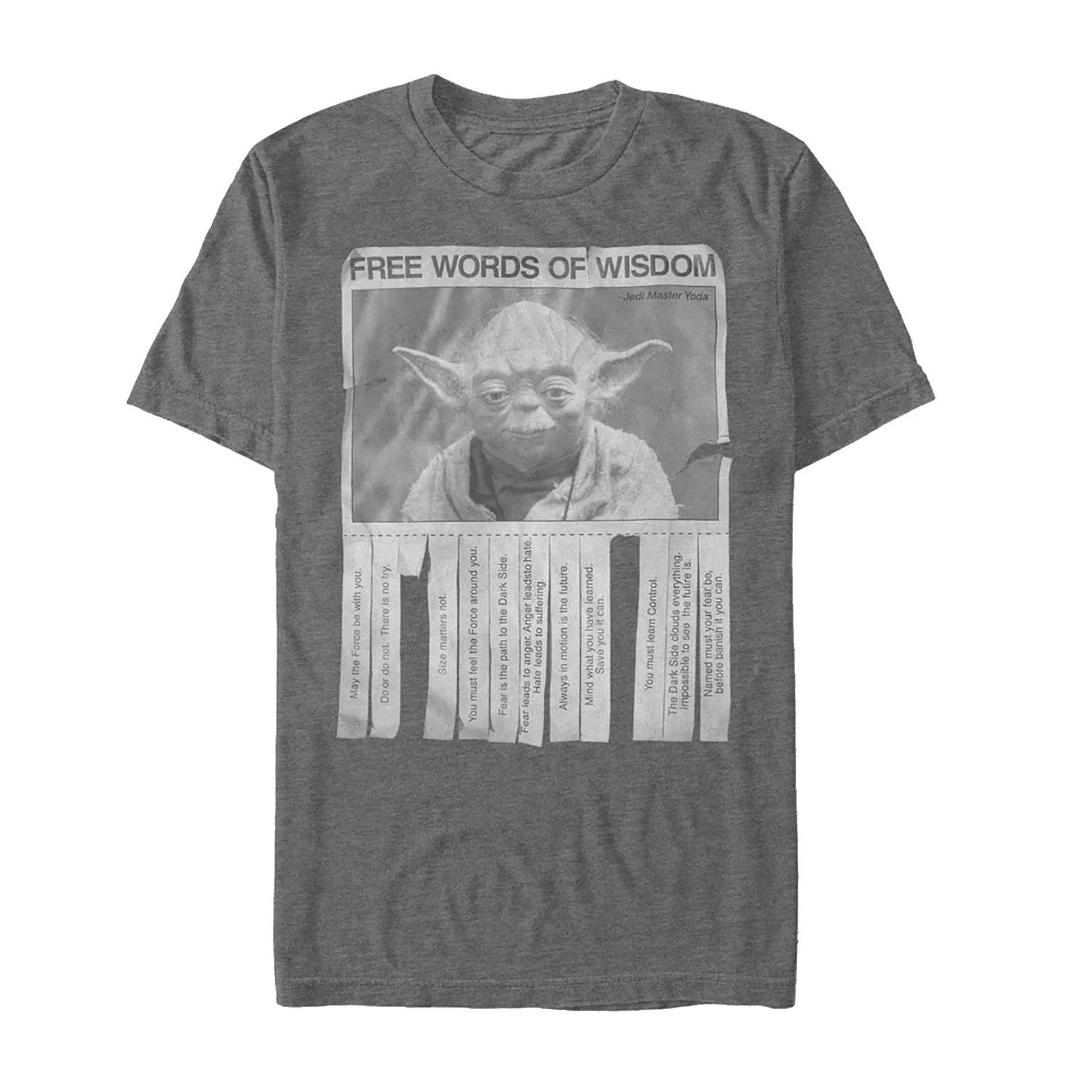 Star Wars: Yoda Words Of Wisdom Black T-Shirt 3 Star Wars: Yoda Words Of Wisdom Black T-Shirt