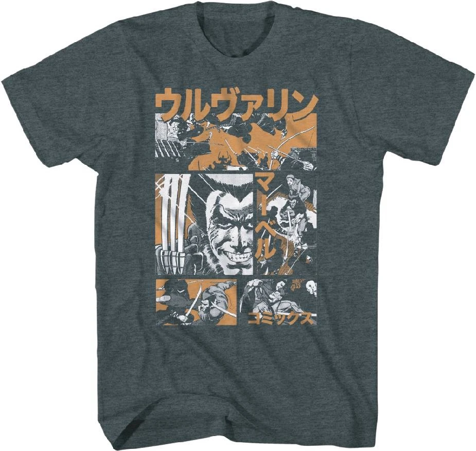X-Men: Tokyo Wolverine Charcoal T-Shirt 3 X-Men: Tokyo Wolverine Charcoal T-Shirt