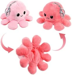 Plushie Charm Keychain: Love Pink Octopus