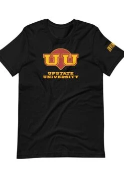 Upstate University Logo Black T-Shirt - Invincible