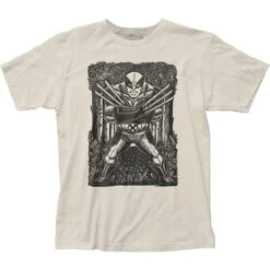 Wolverine Woodcut White T-Shirt