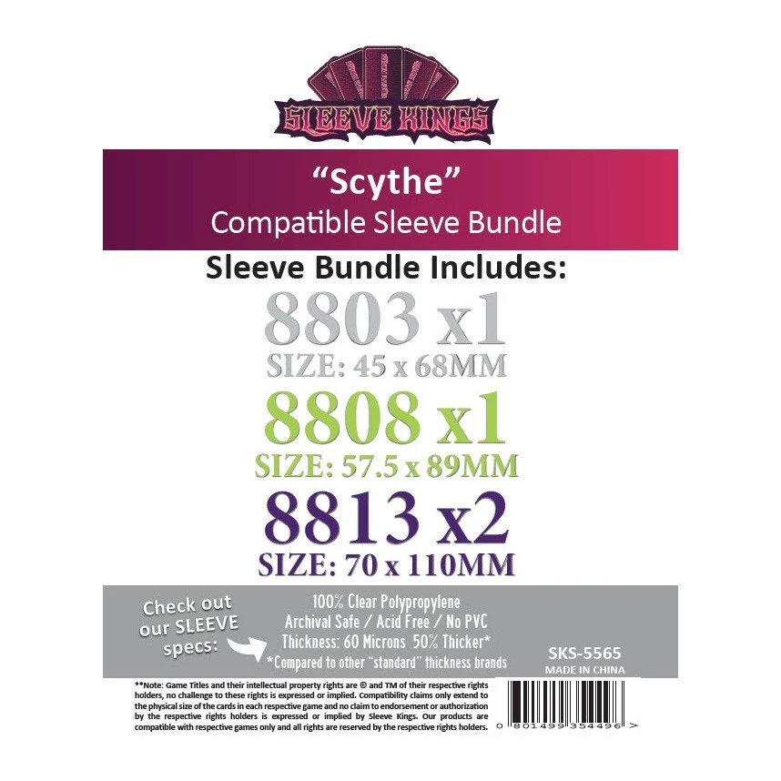 Sleeve Bundle: Scythe 3 Sleeve Bundle: Scythe