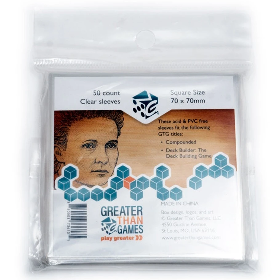 Board Game Sleeves: Square Size 70 X 70mm (50) 3 Board Game Sleeves: Square Size 70 X 70mm (50)