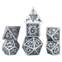 RPG Dice Set: Illusory Metal - Silver (7)
