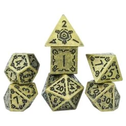 RPG Dice Set: Illusory Metal - Gold (7)