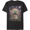 Star Wars: The Mandalorian Grogu Sipping Starries Black T-Shirt -Atomicempire Outlet 032473106938 big