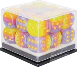 D6 Dice Set (18): 12mm Tahitian Sunset
