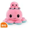 BIG Reversible Octopus Plush: Pink And Aqua -Atomicempire Outlet 032924439897 big