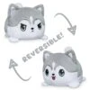 Reversible Husky Plush: Happy And Angry Grey -Atomicempire Outlet 032924622890 big