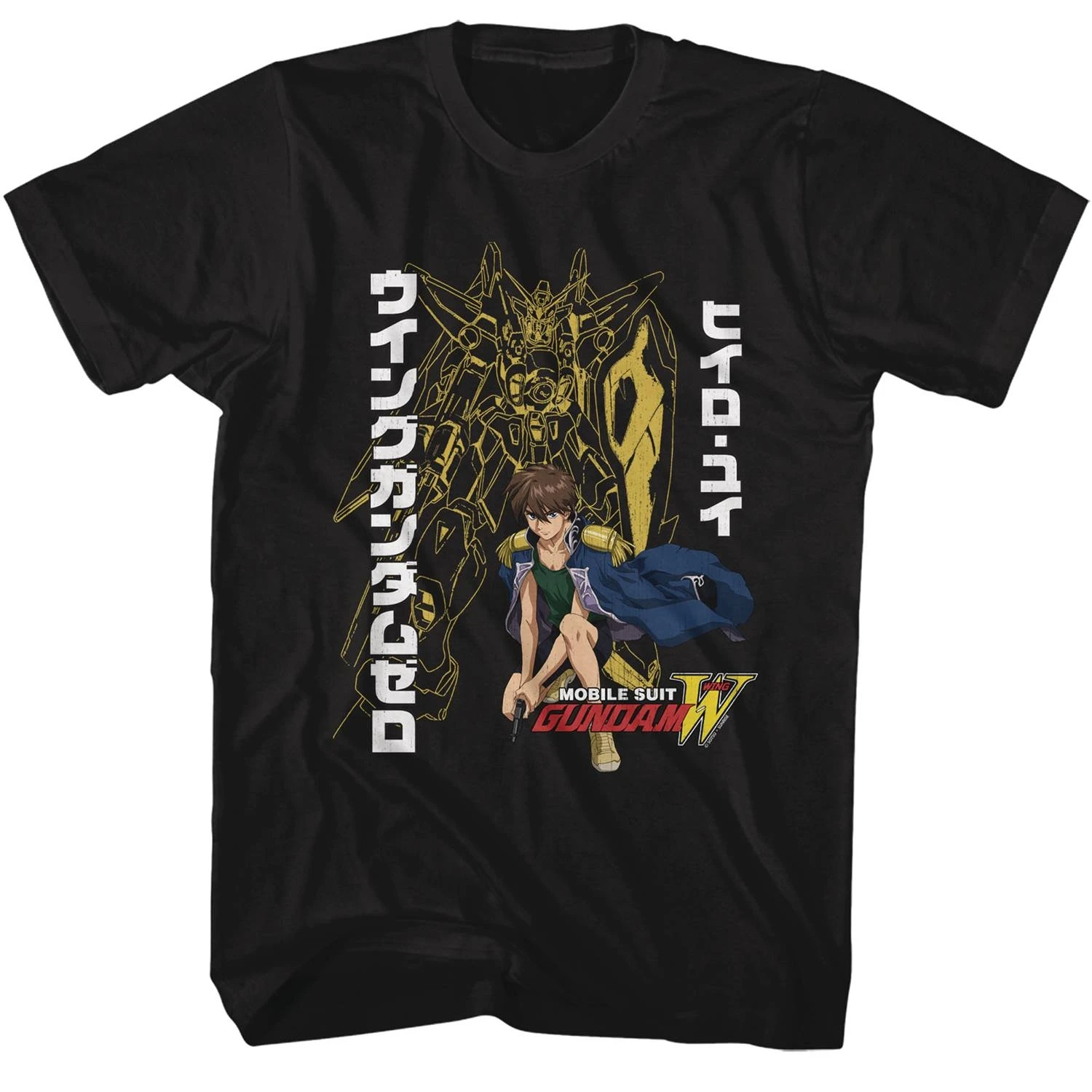 Mobile Suit Gundam Wing: Heero Yuy And Wing Gundam T-Shirt 3 Mobile Suit Gundam Wing: Heero Yuy And Wing Gundam T-Shirt