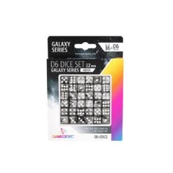 Galaxy Series 12mm D6 Dice Set (36) - Moon